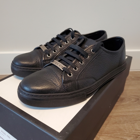 Gucci Pebbled Napa Lace-up Sneakers Size 6.5 312615 - Picture 2 of 7